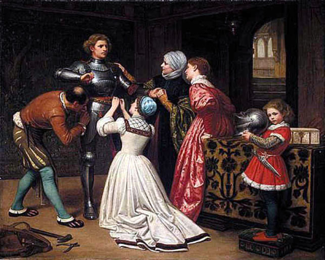 The Arming of the Young Knight God Speed Thee then My Own Brave Boy